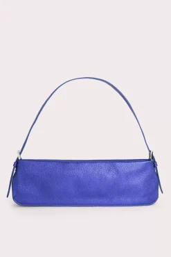 Dulce Long Ultraviolet Metallic Grain Leather