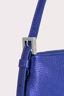 Dulce Long Ultraviolet Metallic Grain Leather