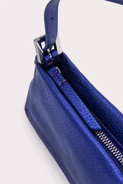 Dulce Long Ultraviolet Metallic Grain Leather