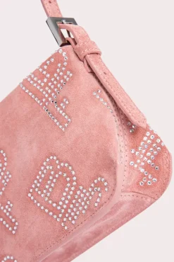 Dulce Salmon Suede And Crystals