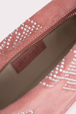 Dulce Salmon Suede And Crystals