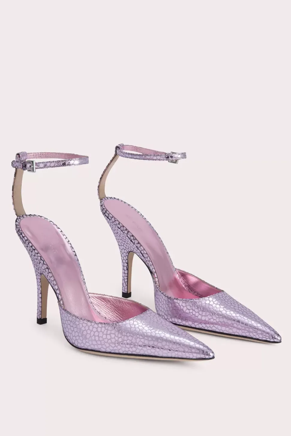 Eliza Pale Pink Flagstone Leather