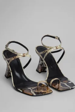 Elsa Snake Print Patent Leather