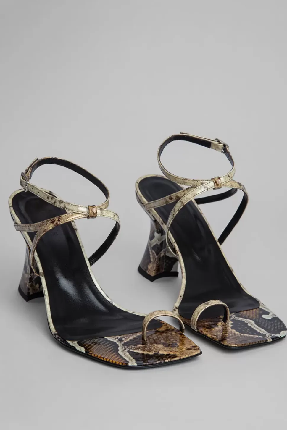 Elsa Snake Print Patent Leather