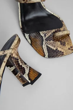 Elsa Snake Print Patent Leather