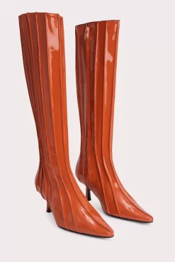 Faye Burnt Orange Patent Leather