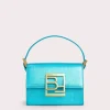 Fran Aqua Metallic Grain Leather