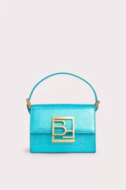 Fran Aqua Metallic Grain Leather