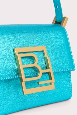 Fran Aqua Metallic Grain Leather