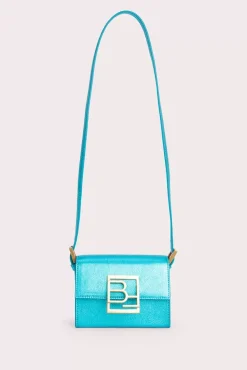 Fran Aqua Metallic Grain Leather