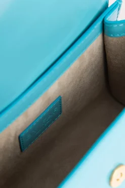 Fran Aquamarine Semi Patent Leather