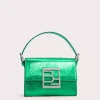 Fran Clover Green Metallic Leather