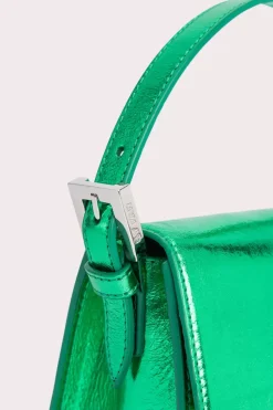 Fran Clover Green Metallic Leather