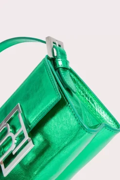 Fran Clover Green Metallic Leather