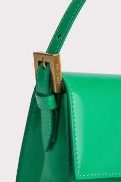 Fran Super Green Semi Patent Leather