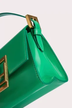 Fran Super Green Semi Patent Leather