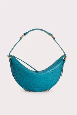 Gib Azur Circular Croco Embossed Leather