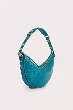 Gib Azur Circular Croco Embossed Leather