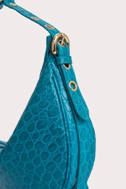 Gib Azur Circular Croco Embossed Leather