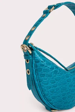 Gib Azur Circular Croco Embossed Leather