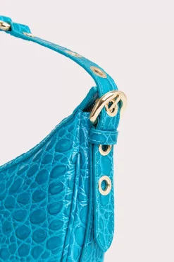 Gib Azur Circular Croco Embossed Leather
