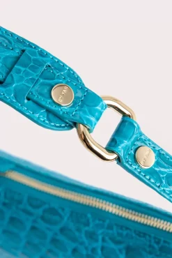 Gib Azur Circular Croco Embossed Leather