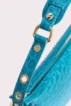 Gib Azur Circular Croco Embossed Leather