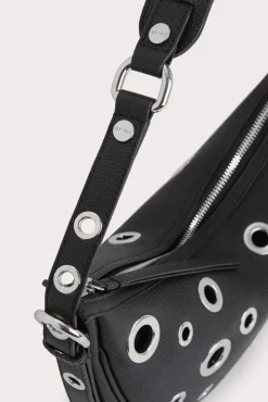 Gib Black Small Grain Calf Leather And Eyelets