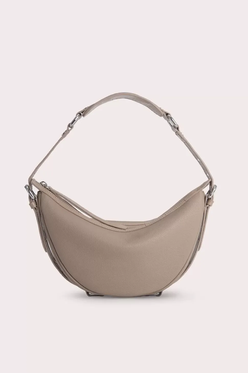 Gib Taupe Maxi Croco And Small Grain Calf Leather