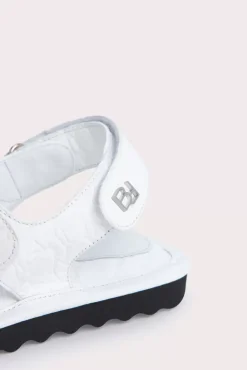 Gideon Optic White Circular Croco Embossed Leather