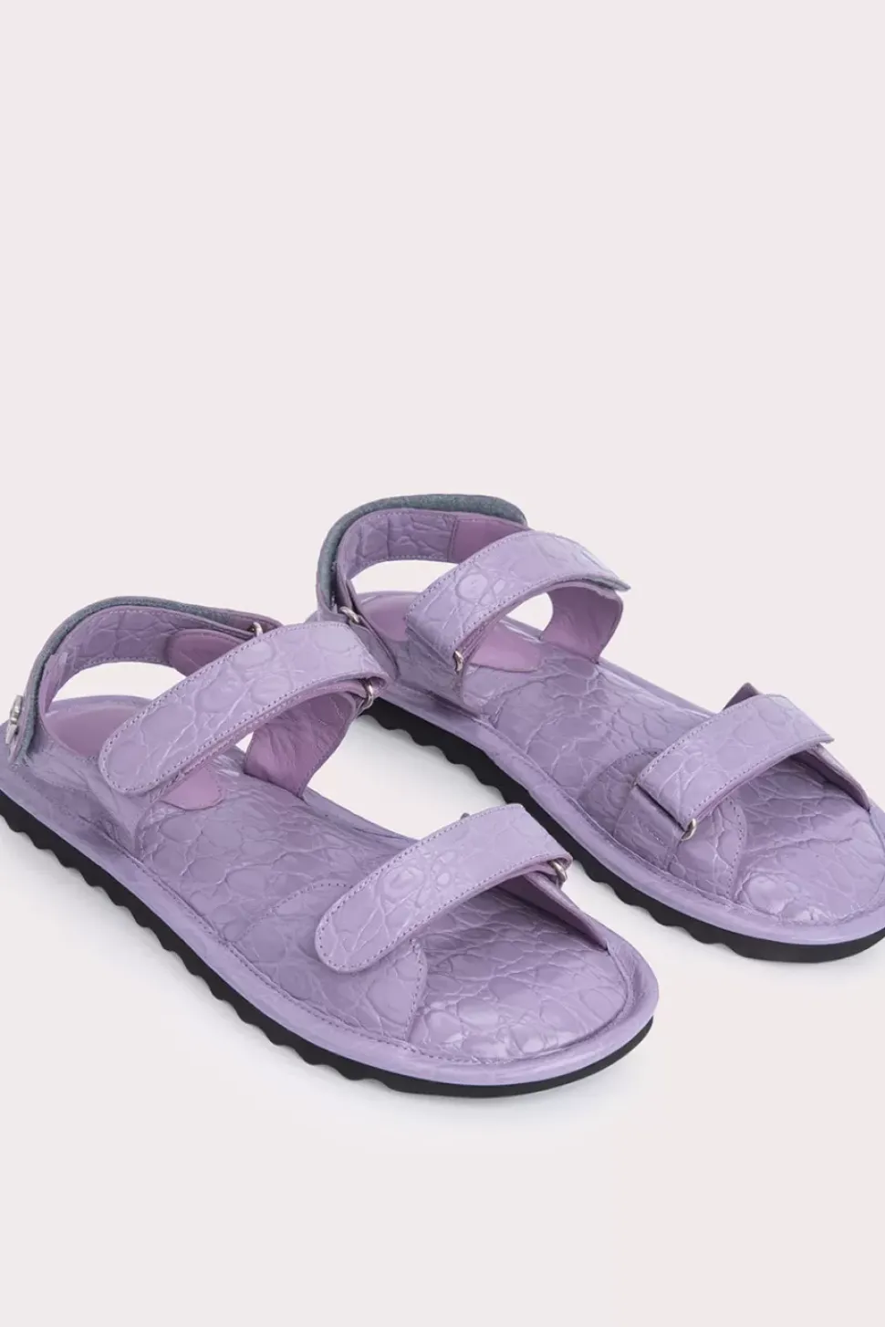 Gideon Purple Haze Circular Croco Embossed Leather