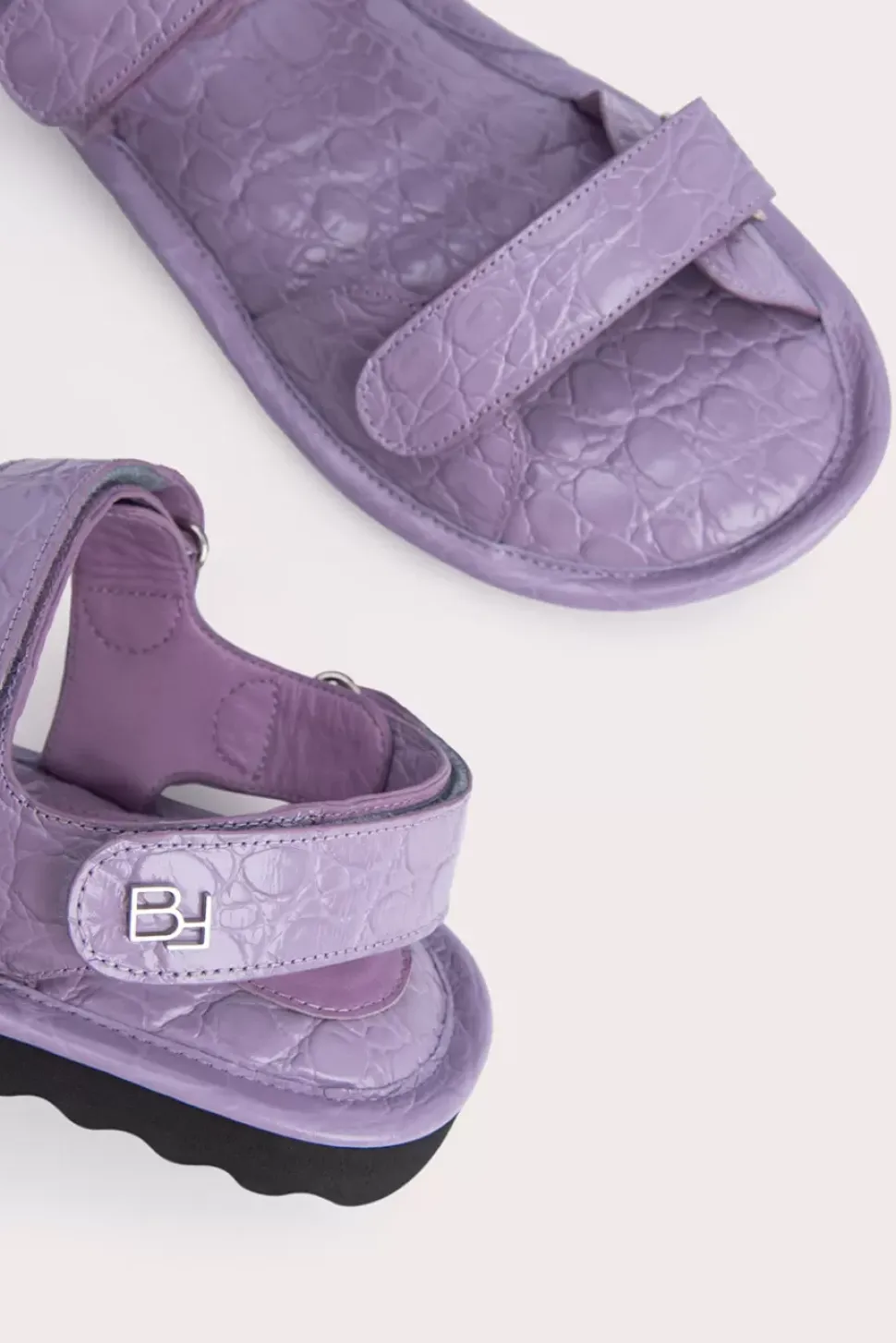 Gideon Purple Haze Circular Croco Embossed Leather