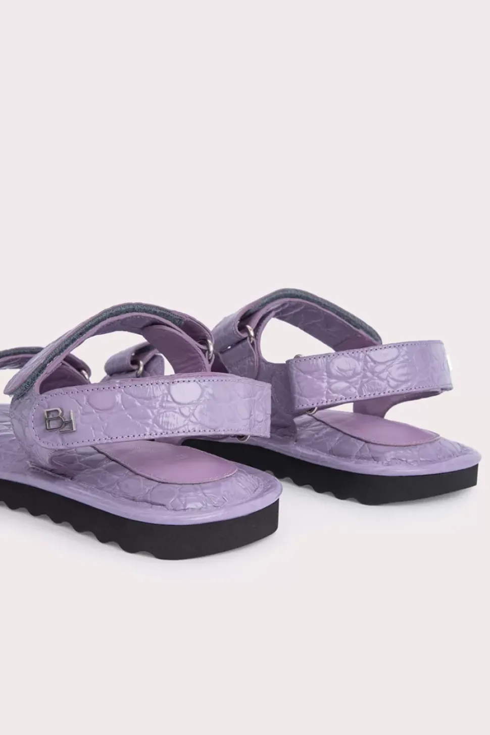 Gideon Purple Haze Circular Croco Embossed Leather