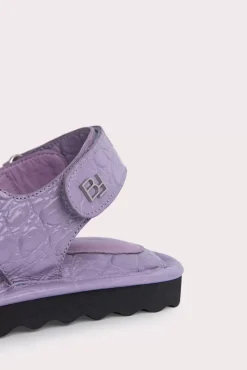 Gideon Purple Haze Circular Croco Embossed Leather