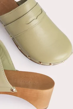 Hans Olive Gloss Leather