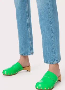 Hans Super Green Gloss Leather