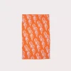 Jacquard Logo Snood Orange Wool