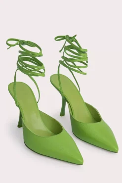 Jen Pistachio Grained Leather