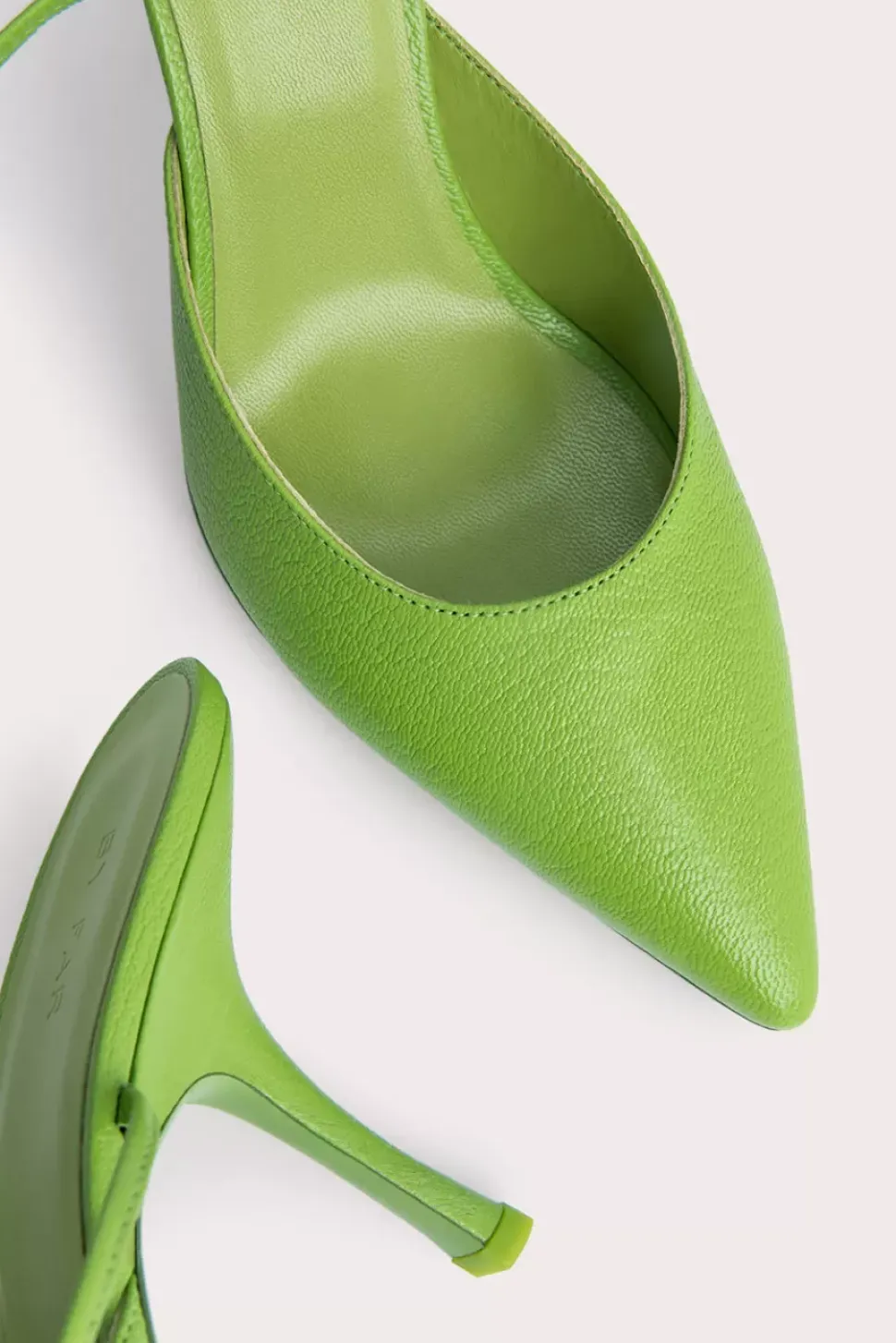 Jen Pistachio Grained Leather