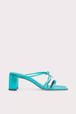 June Aquamarine Metallic Leather