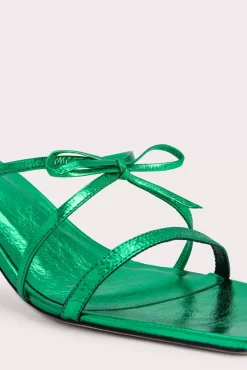 June Clover Green Metallic Leather