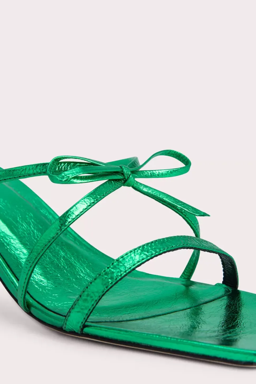 June Clover Green Metallic Leather