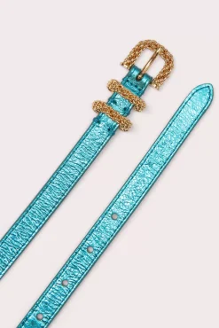 Kat Aquamarine Metallic Leather
