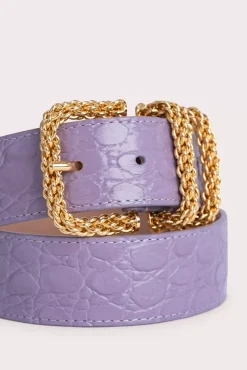 Katina Purple Haze Circular Croco Embossed Leather