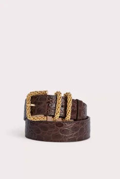 Katina Sequoia Circular Croco Embossed Leather
