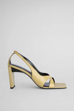 Kseniya Yellow Creased Leather
