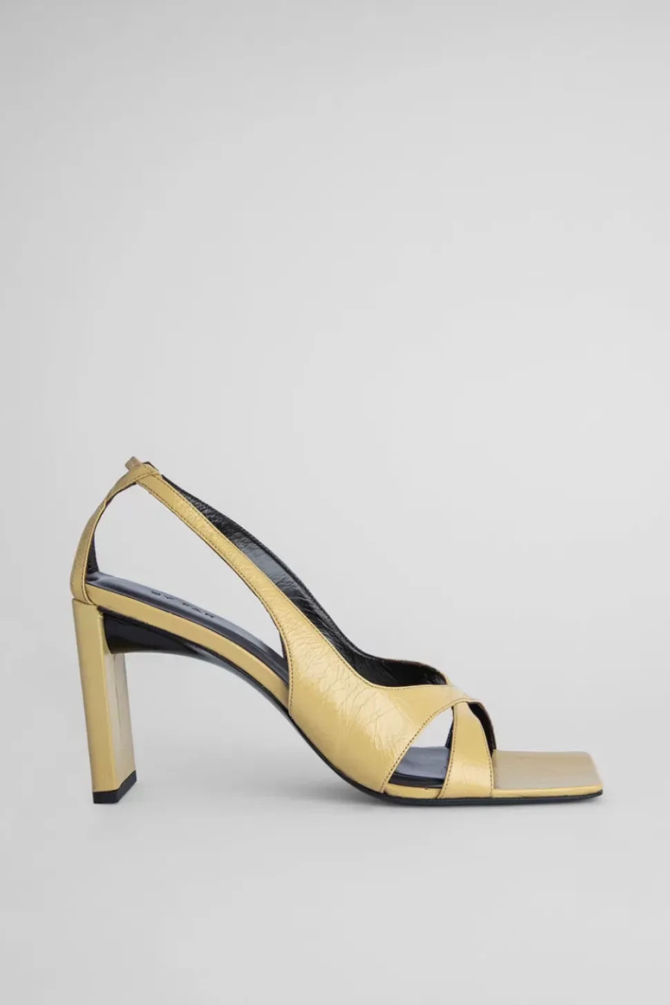 Kseniya Yellow Creased Leather