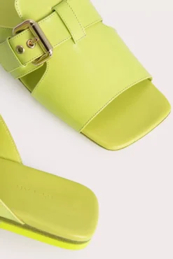 Lago Acid Green Semi Patent Leather