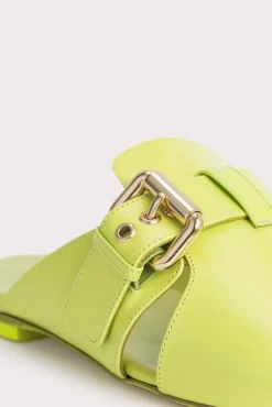 Lago Acid Green Semi Patent Leather