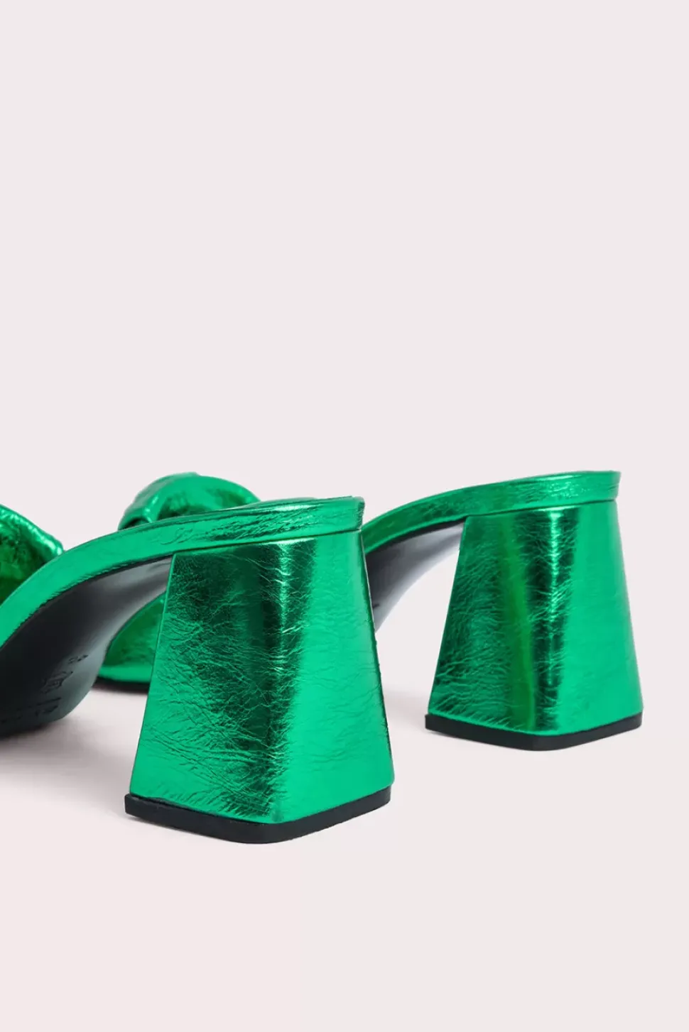 Lamar Clover Green Metallic Leather